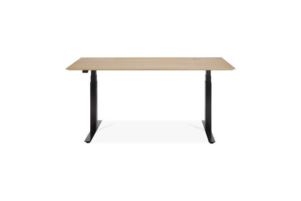 ETHNICRAFT BOK VERSTELBAAR BUREAU EIKEN ZWART