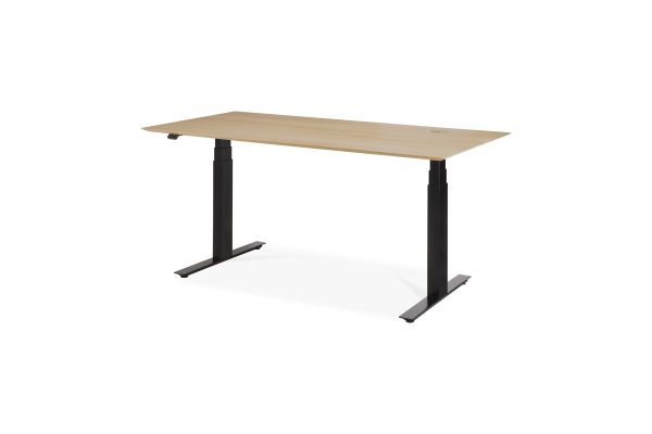 ETHNICRAFT BOK VERSTELBAAR BUREAU EIKEN ZWART