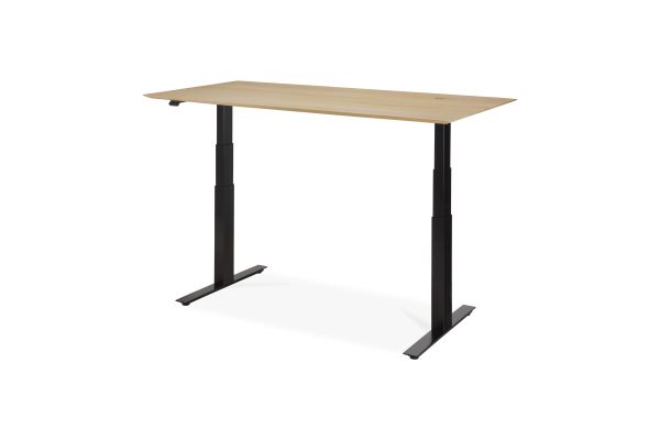 ETHNICRAFT BOK VERSTELBAAR BUREAU EIKEN ZWART