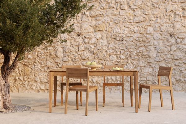ETHNICRAFT TEAK BOK OUTDOOR DINING TABLE 80x80x76
