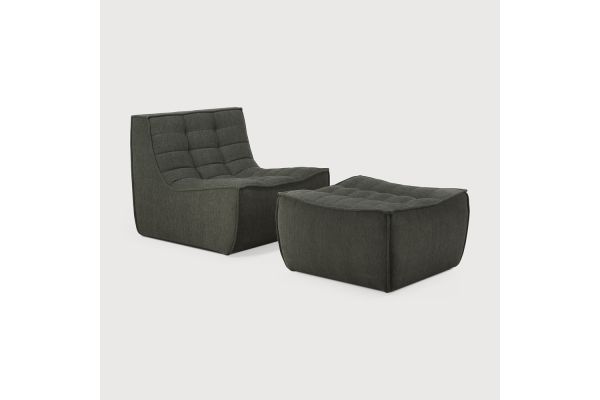 ETHNICRAFT N701 SOFA-FOOTSTOOL-MOSS 70X70X43