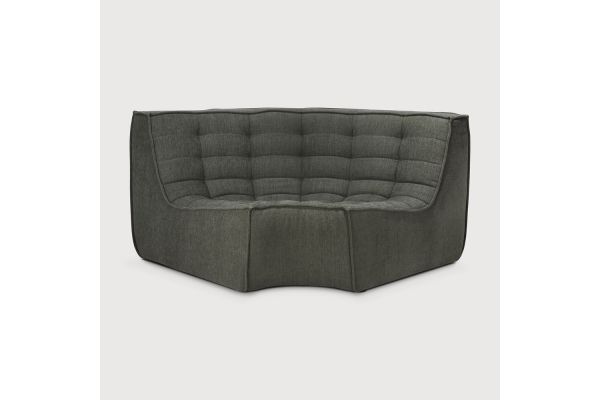 ETHNICRAFT N701 SOFA-ROUND CORNER-MOSS 120