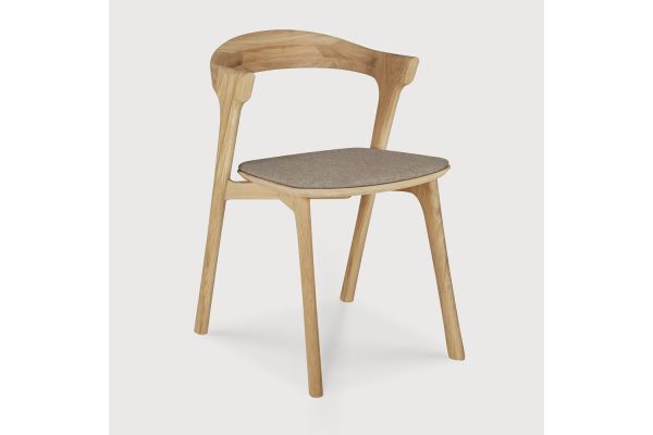 ETHNICRAFT OAK BOK DINING CHAIR - WARM GREY