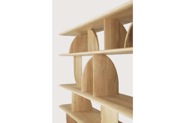 ETHNICRAFT GEOMETRIC RACK OAK 210x35x130