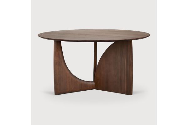 ETHNICRAFT TEAK GEOMETRIC DINING TABLE ROUND