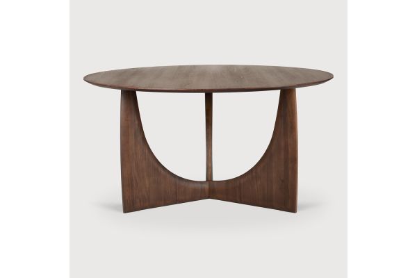 ETHNICRAFT TEAK GEOMETRIC DINING TABLE ROUND
