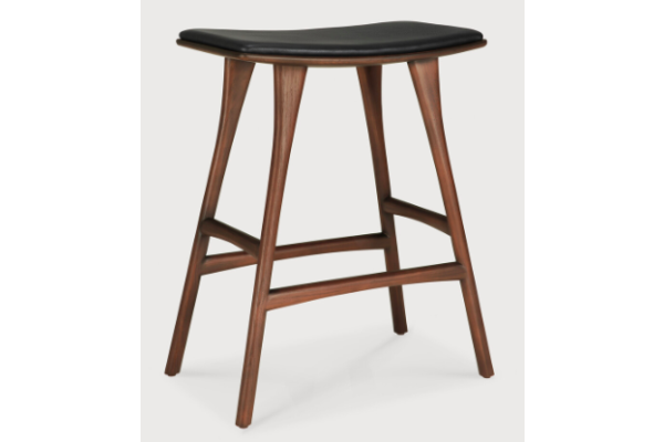 ETHNICRAFT TEAK BROWN OSSO COUNTER STOOL 57x33x69