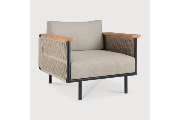 ETHNICRAFT CORBEY OUTDOOR LOUNGE CHAIR OYSTER 