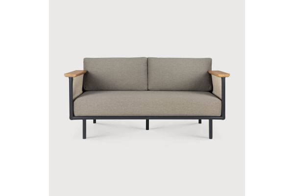 Corbey outdoor sofa - aluminium-black-Silt fabric