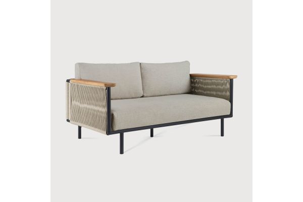 ETHNICRAFT Corbey outdoor sofa - black - Oyster