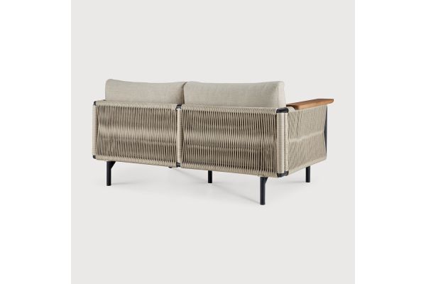 ETHNICRAFT Corbey outdoor sofa - black - Oyster
