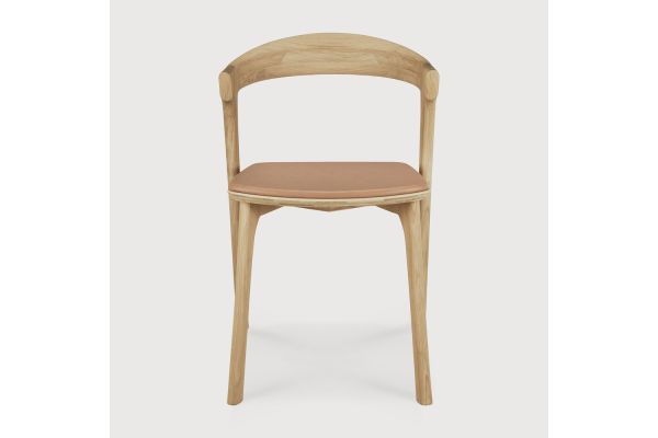 Bok dining chair - varnished oak - Sienna leather