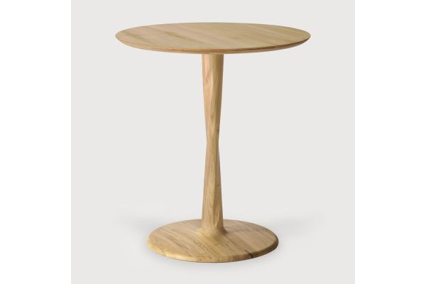 50035	Torsion dining table - varnished oak - round