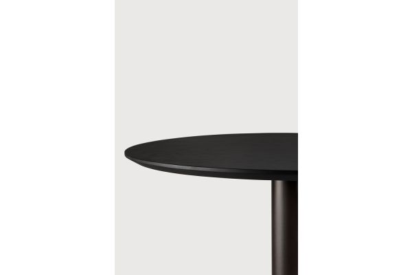 Blend dining table - varnished oak top - black