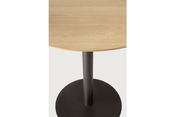Blend dining table varnished oak top Dark Bronze