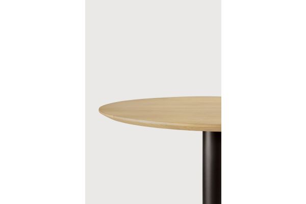 Blend dining table varnished oak top Dark Bronze