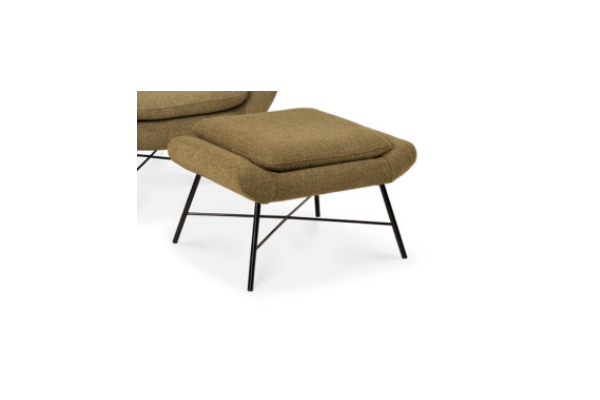 Barrow footstool - Ginger fabric