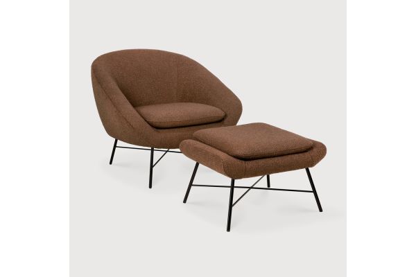 Barrow footstool - Copper fabric