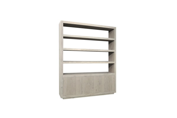 EBK037  Vakkenkast HELDER 3drs (brede vakken) (235x191x40 cm)