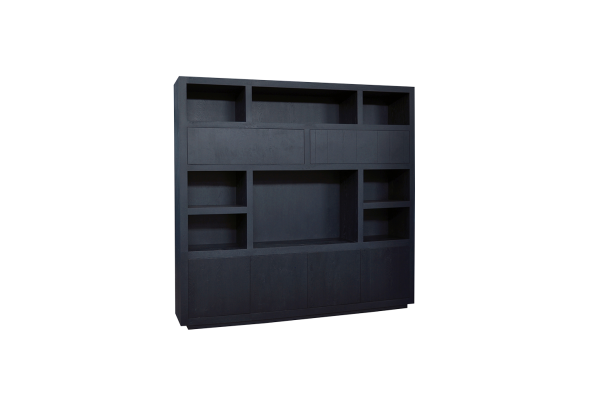  Vakkenkast HELDER 4drs 7vks  2klep tv-vak EBK045