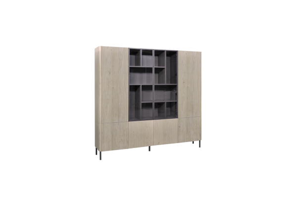  Glaskast eiken MILANO 6drs eiken EGK169