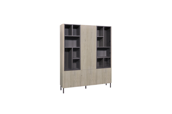  Glaskast eiken MILANO 4drs eiken EGK166