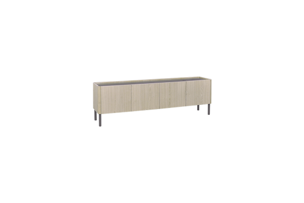 Dressoir eiken MILANO 6drs -inliggend blad EDR164