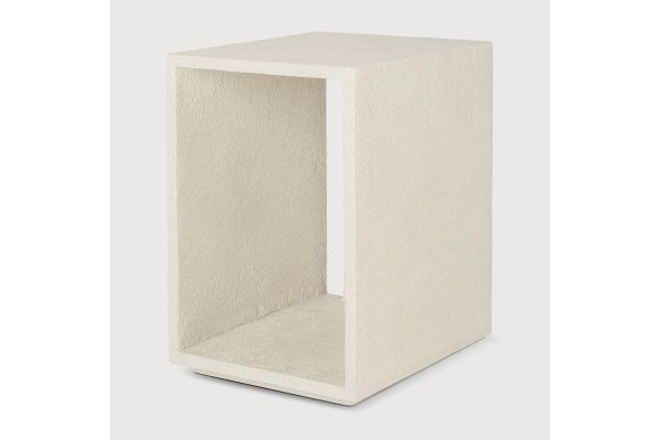 Elements bedside table - varnished Microcement 