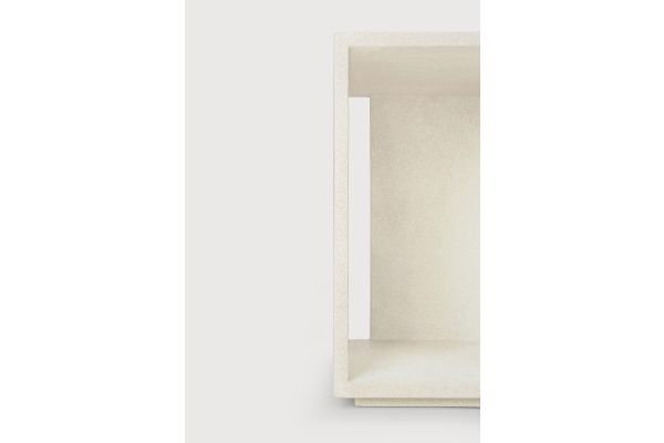 Elements bedside table - varnished Microcement 