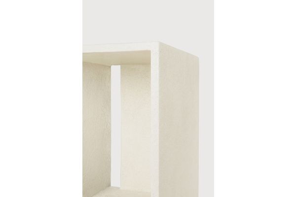 Elements bedside table - varnished Microcement 