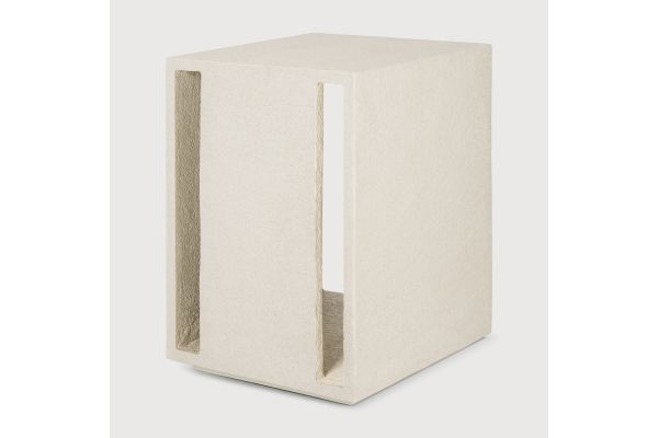 Elements bedside table - varnished Microcement 