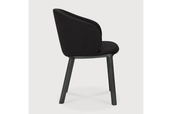 Unda dining chair varnished oak black Charcoal