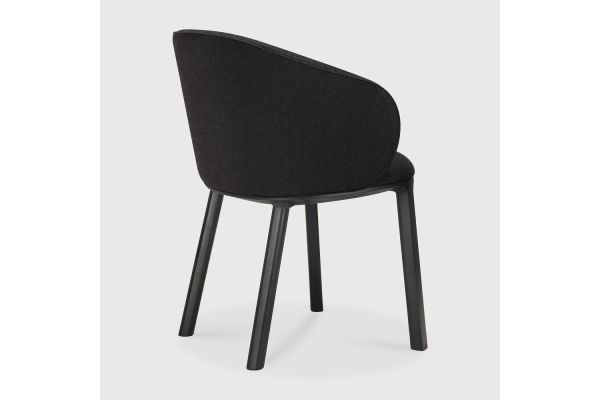 Unda dining chair varnished oak black Charcoal