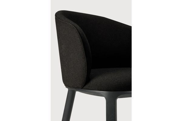 Unda dining chair varnished oak black Charcoal