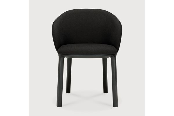 Unda dining chair varnished oak black Charcoal
