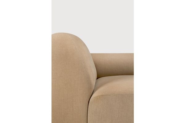 Bulky modular sofa Light Sepia fabric end seat L
