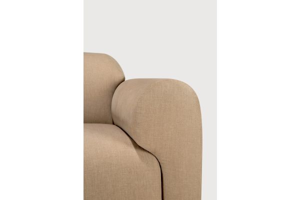 Bulky modular sofa Light Sepia fabric end seat L