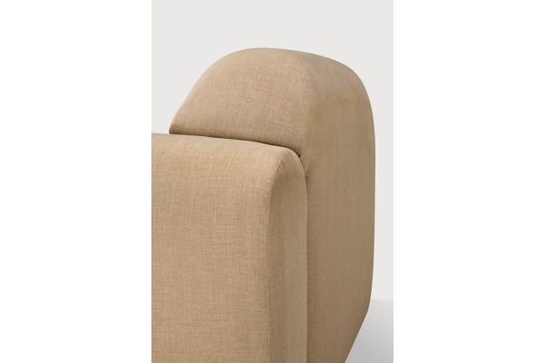 Bulky modular sofa Light Sepia fabric end seat L