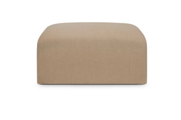 Bulky footstool - Light Sepia fabric