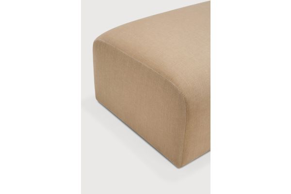 Bulky footstool - Light Sepia fabric