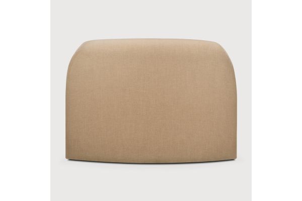 Bulky modular sofa Light Sepia fabric 45° round