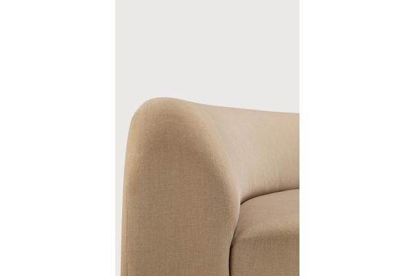 Bulky modular sofa Light Sepia fabric 45° round