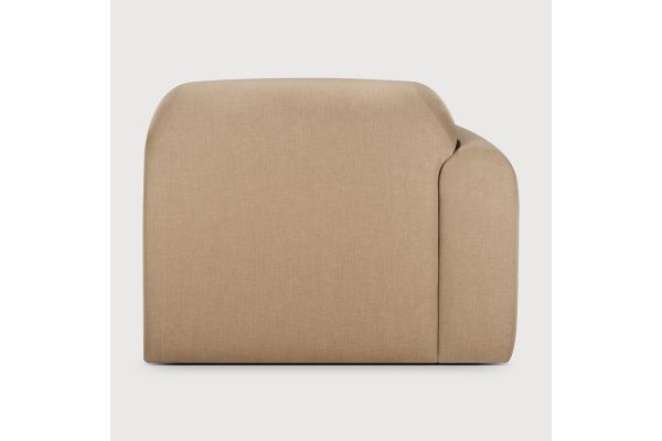 Bulky modular sofa Light Sepia fabric end seat R