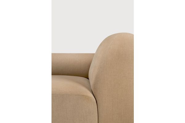 Bulky modular sofa Light Sepia fabric end seat R