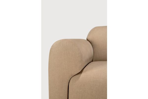 Bulky modular sofa Light Sepia fabric end seat R