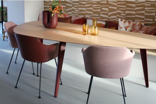 Spike Eettafel Staal | Eikenhout | Seuren Tafels 