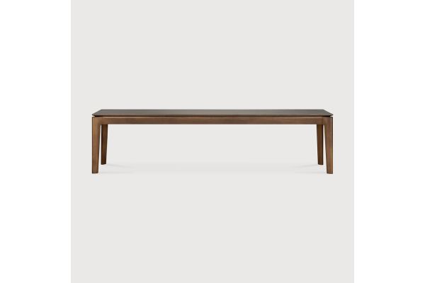 VARNISHED TEAK BROWN BOK BENCH 186X35X46