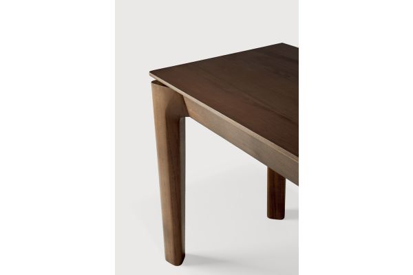 VARNISHED TEAK BROWN BOK BENCH 126X35X46