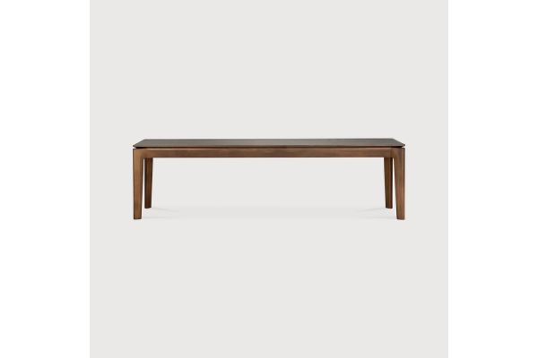 VARNISHED TEAK BROWN BOK BENCH 166X35X46