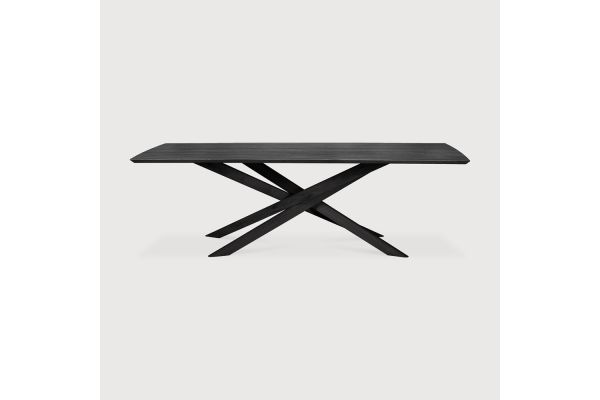 MIKADO DINING TABLE - VARNISHED OAK - BLACK